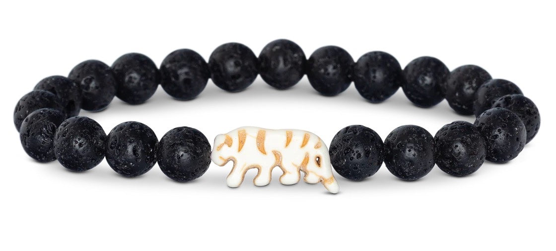 Fahlo, The Prowl Tracking Bracelet: Tiger - Lava Stone