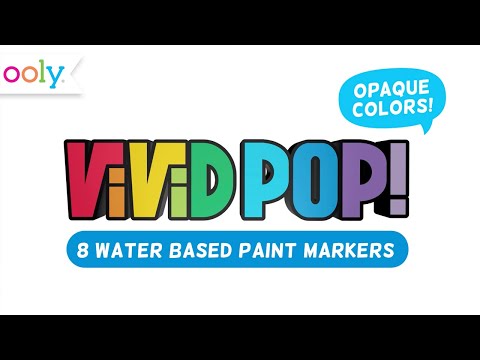 Ooly, Vivid Pop! Water Based Paint Markers: Metallic Set of 8 130-119