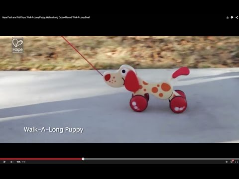 Hape, Walk-A-Long Snail Wooden Push and Pull Toy E0349