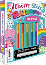 Hearts, Stars, Rainbows Coloring Set: with Color-Changing Markers
