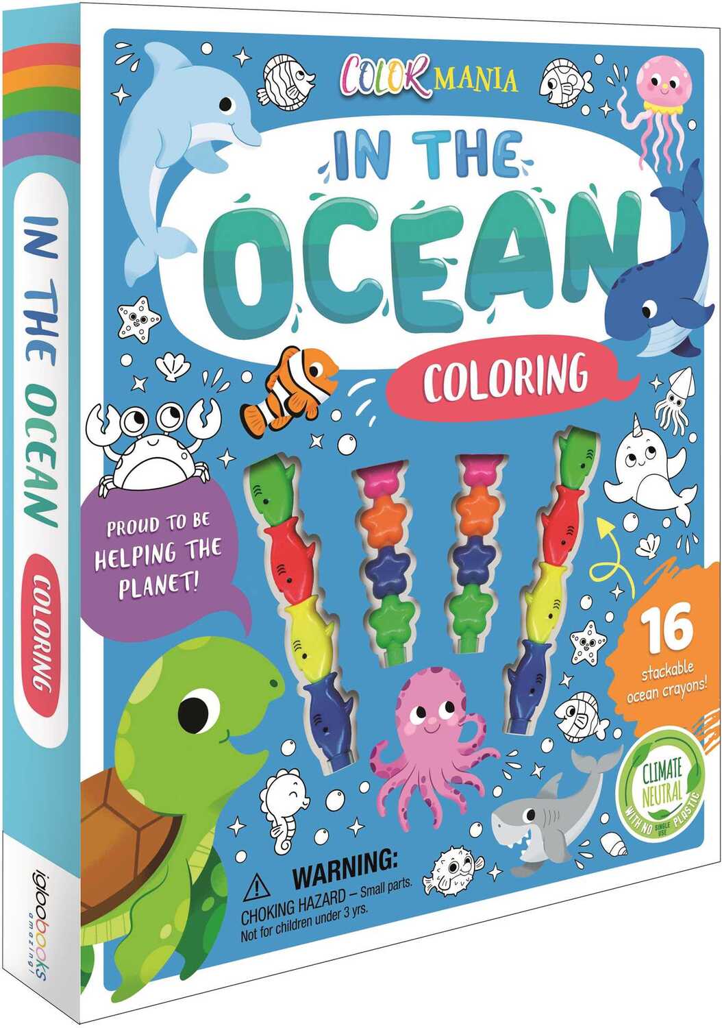 In The Ocean Coloring Set: with 16 Stackable Crayons