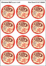 How Sweet It Is! - Cinnamon Roll scent Retro Scratch 'n Sniff Stinky Stickers (24 Ct)