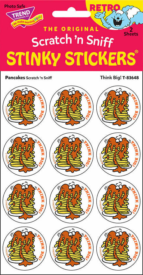 Think Big! - Pancakes scent Retro Scratch 'n Sniff Stinky Stickers (24 Ct)