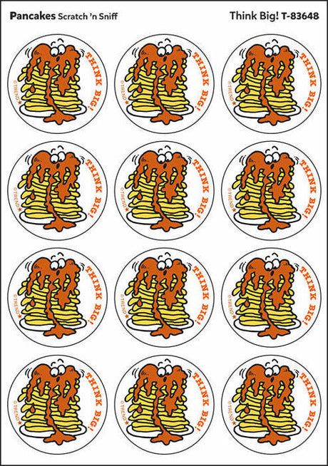 Think Big! - Pancakes scent Retro Scratch 'n Sniff Stinky Stickers (24 Ct)