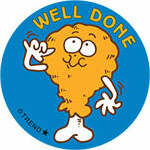 Well Done - Fried Chicken scent Retro Scratch 'n Sniff Stinky Stickers® (24 Ct)