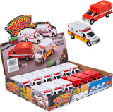 5" Die-cast Pull Back Rescue Ambulance